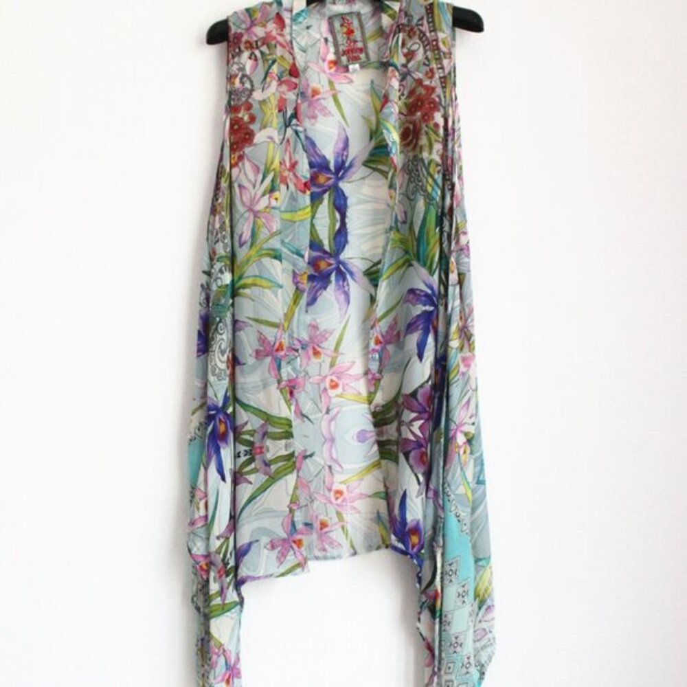 Johnny Was Printed Button-down Tunic Dress, Two way wearing, Size S